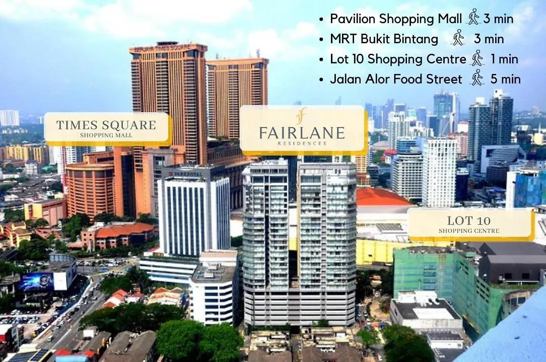 アパート Bintang Fairlane Residence 3Min Walk Pavilion クアラルンプール マレーシア